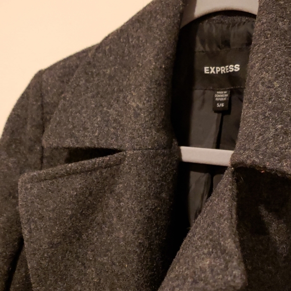 Express Wool Jacket in Charcoal Size 5/6 - Picture 4 of 8